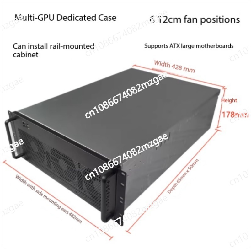8 Gpu 4U Server Chassis - Chassi 4U para múltiplas placas gráficas,