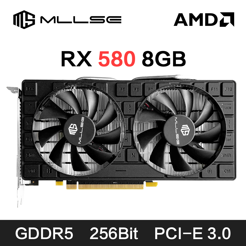 Rx 580 8Gb 2048Sp Gpu - Placa de Vídeo para Jogos MLLSE