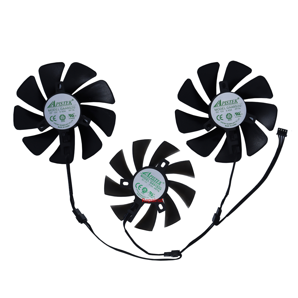 Placa gráfica Fan Cooler Set,D - Rx 6700 Xt 12Gb Graphics Card avaliação e preço