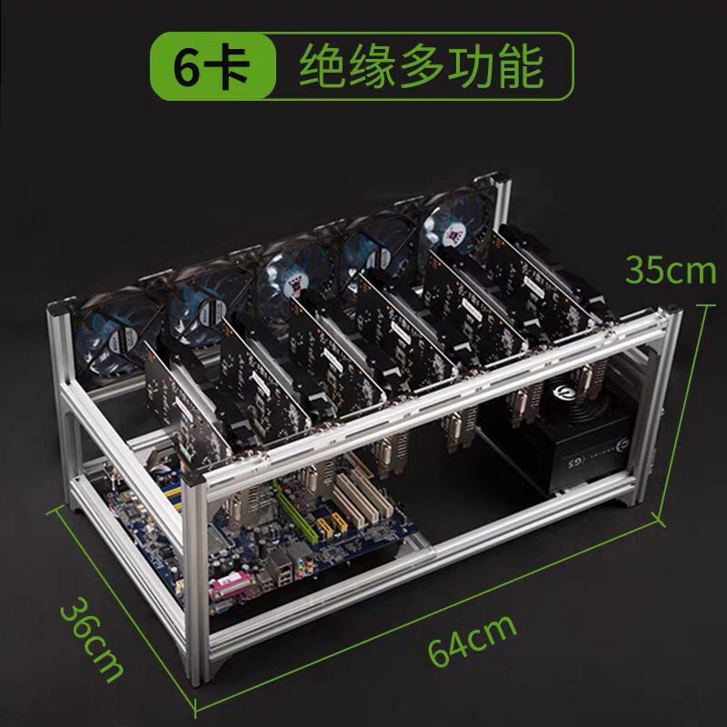 6 8 12 19 gpu mineiro equipame - 12 Gpu Open Air Frame Case avaliação e preço