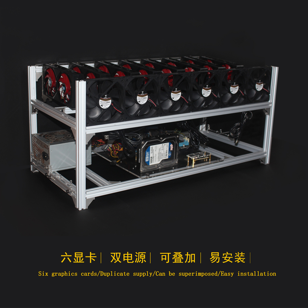 6 8 12 19 gpu mineiro equipame - 12 Gpu Open Air Frame Case avaliação e preço