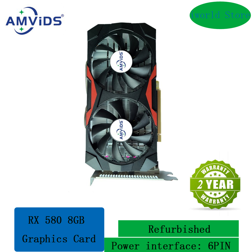Placa gráfica AMD RX 580 8GB,  - Rx 580 8Gb 2048Sp Gpu avaliação e preço