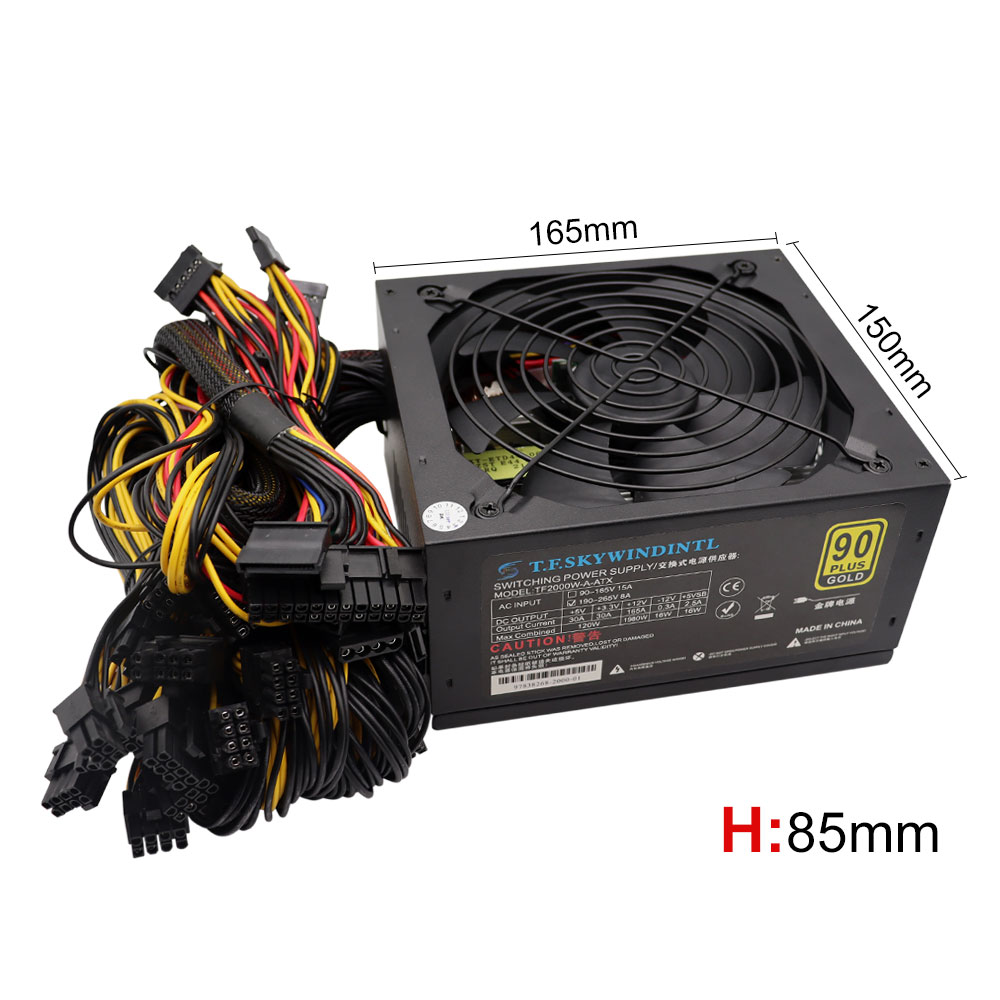 Fonte de alimentação para PC T - 2000W Atx Mining Power Supply avaliação e preço