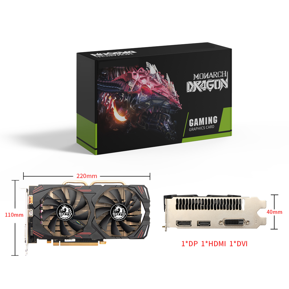 Placa de Vídeo SOYO AMD Radeon - Rx 580 8Gb 2048Sp Gpu avaliação e preço