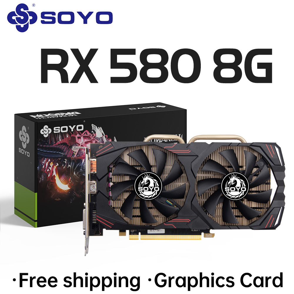 Placa de Vídeo SOYO AMD Radeon - Rx 580 8Gb 2048Sp Gpu avaliação e preço