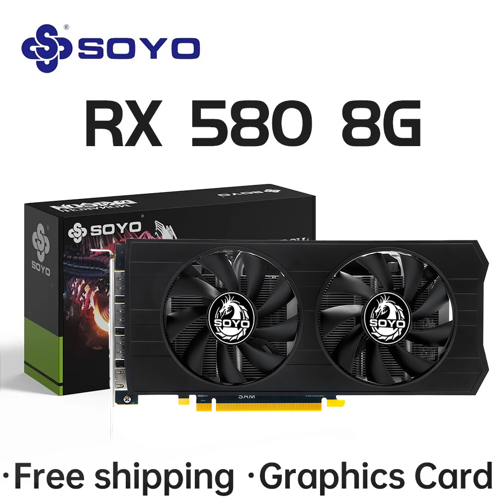 Placa de Vídeo SOYO AMD Radeon - Rx 580 8Gb 2048Sp Gpu avaliação e preço