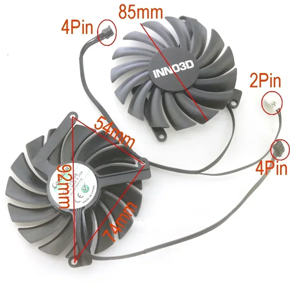 2 peças/lote CF-12910S 85mm DC - Rtx 3070 8Gb Graphics Card avaliação e preço